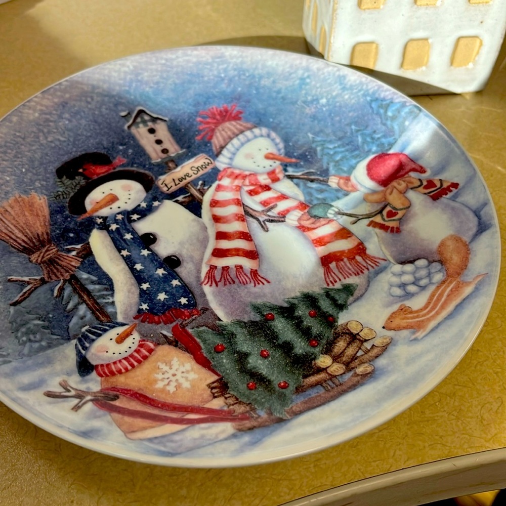 ⛄️Beautiful Snowman Plates ☃️